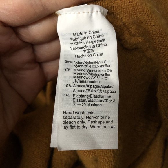 Madewell Womens Mustard Yellow Cardigan S Wool Blended Open Front Sweater Jacket - Picture 6 of 6